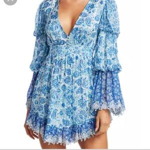 Hemant & Nandita Soho blue paisley dress, Size M